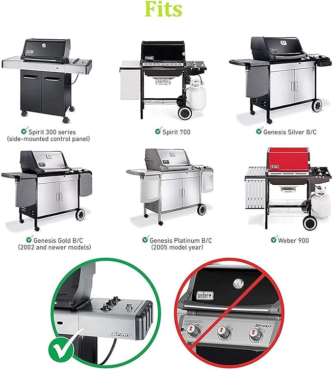 Hongso 7508 Burner Tube Kit and 7536 Porcelain Steel Flavorizer Bars 22.5 Inch for Weber Spirit E310 320 (with Side Mounted Control Panel Older Model), Spirit 700 Genesis Silver Gold Platinum B C 7537