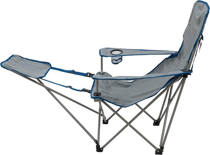 ALPS Mountaineering Escape Lounge Camping Chairs for Adults with Footrest and Adjustable Armrests, Sturdy Steel Frame, Compact Foldable Design, and Carry Bag