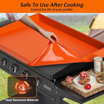 Carry360 Silicone Grill Cover for Blackstone 28 Inch Griddle | Full Coverage Protector Mat | Food Grade Heavy Duty | Prevents Rust & Debris | Reusable BBQ Accessory ﻿