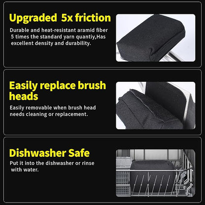 XUDAKAIXIN Grill Brush Bristle Free,(Only Replaceable Cleaning Head No Grill Brush)-Black