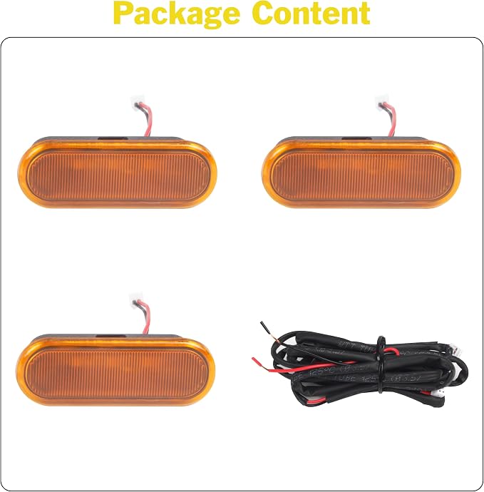 Front LED Grill Lights Compatible with Ford Bronco Accessories 2021 2022 2023 2024 2/4 Doors, Amber