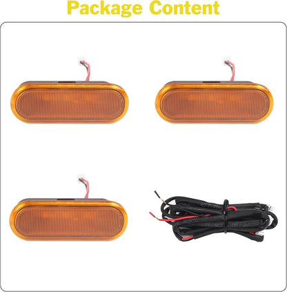 Front LED Grill Lights Compatible with Ford Bronco Accessories 2021 2022 2023 2024 2/4 Doors, Amber