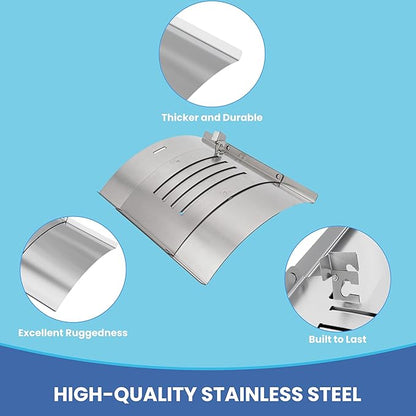 Flame Broiler Kit for Pit Boss PB150PPS Portable Pellet Grill, Heat Diffuser Replacement Parts for Pit Boss 10697 Table Top Wood Pellet Grill, Includes Main Plate and Slide Cover, Replaces Part 31971