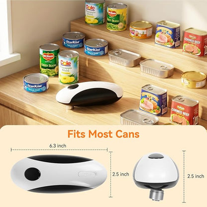 Electric Can Opener, USB-C Rechargeable One Touch Hands Free Automatic Can Openers for Most Can Sizes Smooth Edge, Safe and Easy to Use for Seniors, Arthritis Sufferers, Kitchen and Camping