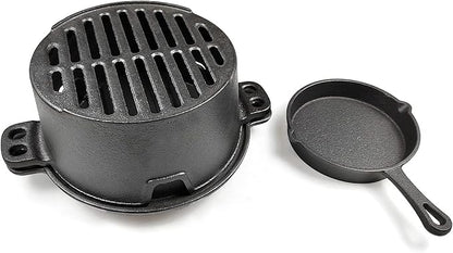 HAWOK Pre-seasoned Hibachi Grill, Charcoal Grill for Outdoor Camping BBQ Cooking………
