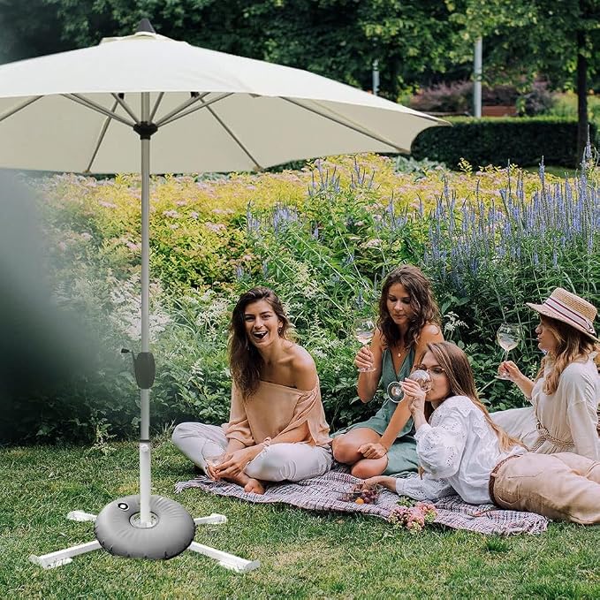 Foldable Portable Beach Umbrella Stand - Portable Patio Umbrella Base Holder, Outdoor Sunshade Anchor, with Weight Bag for Stadium, Courtyard, Garden, Beach, Grass