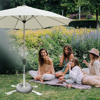 Foldable Portable Beach Umbrella Stand - Portable Patio Umbrella Base Holder, Outdoor Sunshade Anchor, with Weight Bag for Stadium, Courtyard, Garden, Beach, Grass
