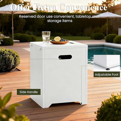 LayinSun 42 Inch Outdoor Fire Pit Table for Outside Patio, 55000BTU Rectangle Propane Firepit with Hidden Fuel Tank, Glass Wind Guard, Waterproof Cover and Lid
