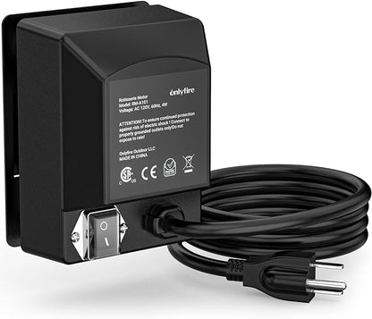 onlyfire Universal Electric Grill Rotisserie Motor 110 Volt 4 Watt On/Off Switch, Black