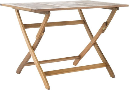 Christopher Knight Home Positano Outdoor Acacia Wood Foldable Dining Table, Natural Stained