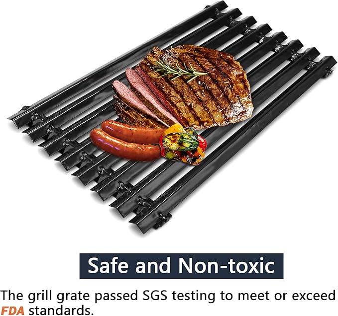 Hongso 16 13/16" Porcelain Grill Grates Replacement Parts for Charbroil Classic, Advantage 4 Burner 463436215 463420508 463461614 463460708 463439914, Kenmore 463420507, Master Chef, Thermos Gas Model