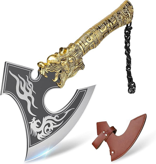 ROCOCO Heavy Duty Bone Chopper - Kitchen Axe With Sheath Birthday Mother Father Gift Idea Men