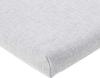 QILLOWAY Outdoor Indoor Seat Cushions, Square Foam Dining Chair Pads,All Weather, 17"x17"x3",2 Counts, Gray,White