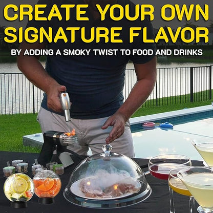 Cocktail Smoker Kit - Whiskey Smoker Kit - Smoke Infuser Birner PRO - Premium Kit, 13 PCS, with Accessories and Wood Chips - Cold Smoke for Food and Drinks - Gift for Men