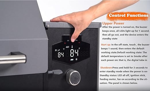 Replacement Expert Grill Digital Thermostat Controller Board with Bluetooth Function, can Connect to Mobile APP, Suitable for Expert 、Komoda and Smoking Machine XG1136224169002