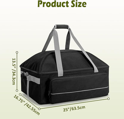 HODRANT Grill Carry Bag Compatible with Char-Broil Grill2Go X200 Portable Propane Gas Grill, Portable BBQ Cover with Secure Straps & Shoulder Strap, Barbecue Carrying Case for Grilling Tools, Bag Only