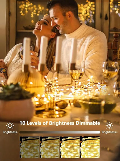 50 LED Fairy Lights Battery Operated with Remote, 16FT Waterproof Twinkle Lights with Timer & 8 Modes, Fairy String Lights Outdoor Indoor for Bedroom Classroom DIY Christmas Decor (Warm White)