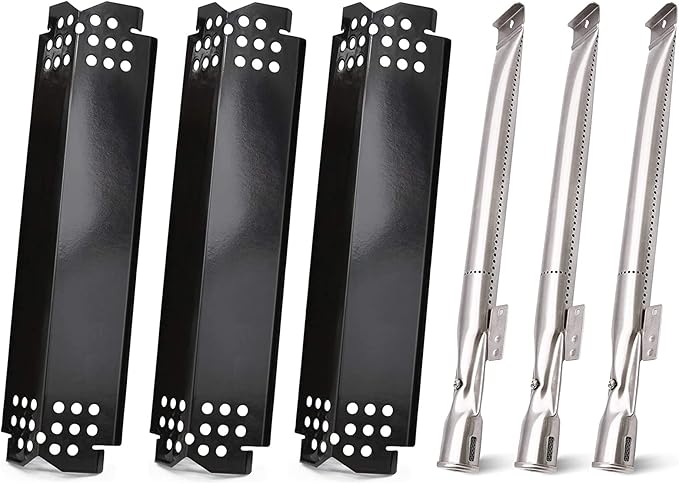 Criditpid Grill Replacement Parts for Nexgrill 720-0925S, 720-0864, 720-0864M Models. Grill Heat Plates, Burner Tubes for BBQ PRO 3 Burner Grill 122.20148511.