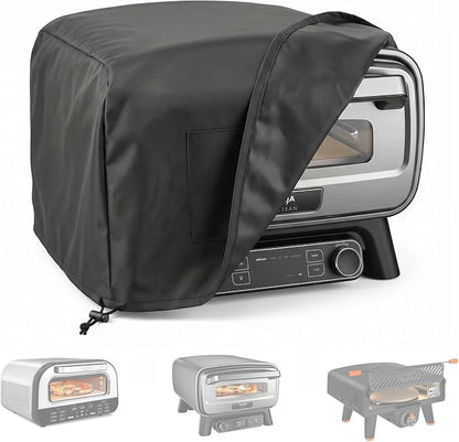 Pizza Cover for Ninja Pizza Oven MO201, Ninja Artisan Outdoor Pizza Oven | 22"L x 17"W x 12.7"H,600D Heavy Duty Polyester,Durable, Waterproof,For Outdoor, with Adjustable Drawstrings,Weather Resistant