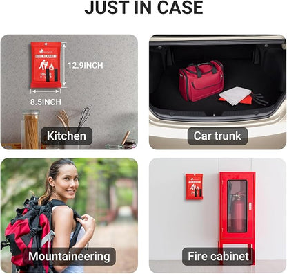 Lancryen Emergency Fire Blanket, Fire Extinguisher Blanket, Fire Suppression Fabric, Flame Retardant Towel Fire Safety Cloth for Home, Kitchen, School, Grill, Car, Office, Warehouse(40” x 40”)