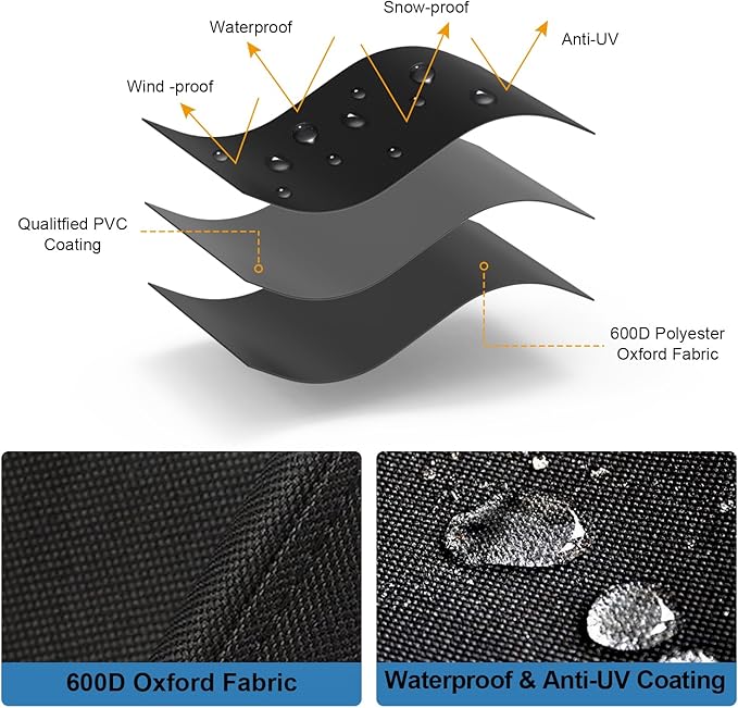 Vertical Pellet Smoker Cover for Pit Boss 4/5 Series, PBV4PS1, PBV4PS2, PBV5P1, PBV5PW1, 4 II Series PB10739, Heavy Duty 600D Waterpoorf Outdoor BBQ 73550 Grill Cover for Pro Series 4 Smokers