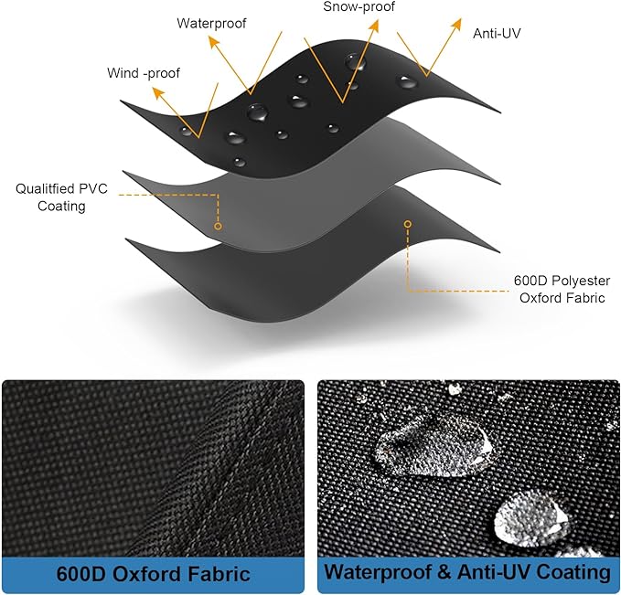 Grill Cover for Weber Spirit 200 and 300 Series for Outdoor Grill, 52 Inch 600D Waterpoorf BBQ Cover, Waterproof Weber 7106 Fade Resistant Barbecue Cover