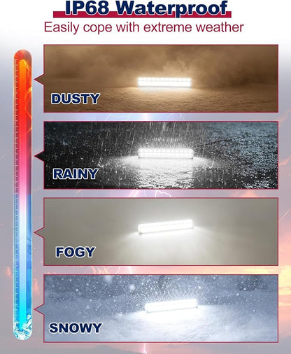 Front LED Grill Lights for Chevrolet Colorado GMC Canyon 2023-2026, White | Colorado Canyon Raptor Lights, Upgrade front-end Style, Brightness white LEDs with waterproof ABS, Easy no-drill 3M install
