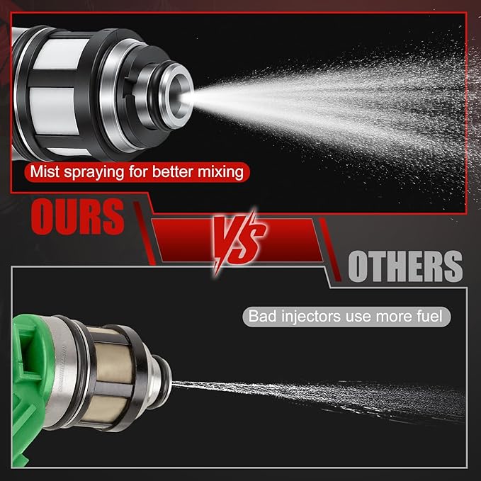 Fuel Injectors Set of 4 Compatible with Nissan Frontier NP300 Pickup Xterra 2.4L Fuel Injector Replace FJ397 16600-1S700
