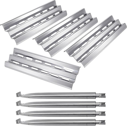 Hiorucet Grill Replacement Parts for Broil King 9561-54, 9562-14, 9563-14, 9565-54, 9571-44, 9576-44R, 9577-44, 9578-44, 9582-44, 9583-44, 9585-44, Heat Plates and Burners for Broil King Regal 490