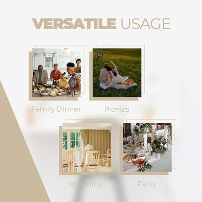 Decorelia Waterproof Round Tablecloth for Round Dining Table, Decorative Rustic Soft Wipeable Table Cloths Cover Indoor Outdoor Use for Holiday,Wedding, Kitchen (70 Inch,Round (4-6 Seats),Beige)