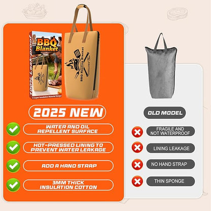 25in BBQ Blanket for Resting Meat - Meat Resting Bag of Washable Oxford Cloth - Insulated Brisket Resting Blanket for Turkey, Pork Shoulder & Beef - Christmas Gifts, Gifts for Men, BBQ Lovers