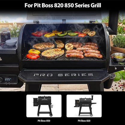 Utheer Cast Iron Grill Grate for Pit Boss 820 850 Series Grill, Pit Boss 820 Series Wood Pellet Grills, Fit Pro Series II 850 Wood Pellet Grill, Pit Boss Grill Replacement Parts, 2 Pack
