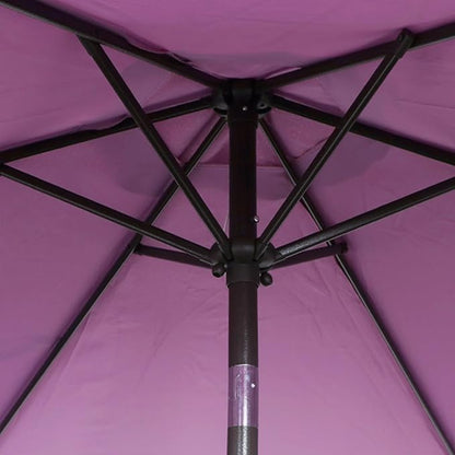 Blissun 7.5 ft Patio Umbrella, Yard Umbrella, Outdoor Market Umbrella with Push Button Tilt Crank, Lilac