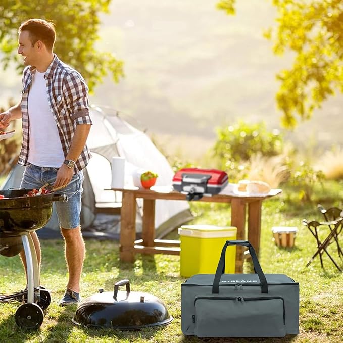 Carrying Bag for Cuisinart CGG-180 Grill, Portable Grill Bag for Outdoor Gourmet Grill, Tabletop Grill Storage Bag for Cuisinart CGG-180 (Grey-CGG180)