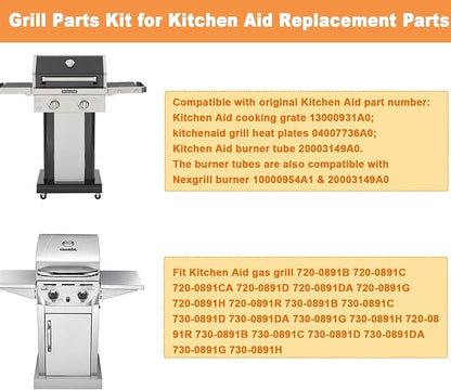 Grill Parts Kit for Kitchen Aid Grill Replacement Parts 720-0891B 720-0891C 720-0891CA 720-0891D 720-0891DA 720-0891G 720-0891H 720-0891R 730-0891C 730-0891D 730-0891G 730-0891H 730-0891R 730-0891B