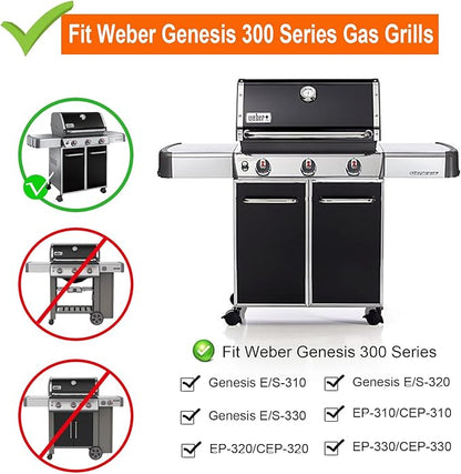 7566 Grill Griddle for Weber Genesis 300 Series E-310 S-310 E-320 S-320 E-330 S-330 EP-310 CEP-310 EP-320 CEP-320 EP-330 CEP-330,Cast Iron Grill Accessories Griddle for Weber, Double Sided