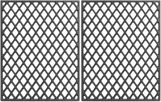 LS'BABQ 17'' Grill Grates for Nexgrill 720-0830H 720-0888N 720-0783E 720-0830D 720-0783W,Cast Iron Cooking Grids Replacement for Master Forge 1010037, Charbroil 463449914,Kenmore 122.16119,2 Pack