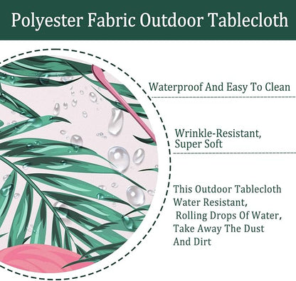 Outdoor Tablecloth with Umbrella Hole Umbrella Tablecloth Patio Tablecloths with Zipper for Courtyards, Terraces, and Beaches 60 x 102 in