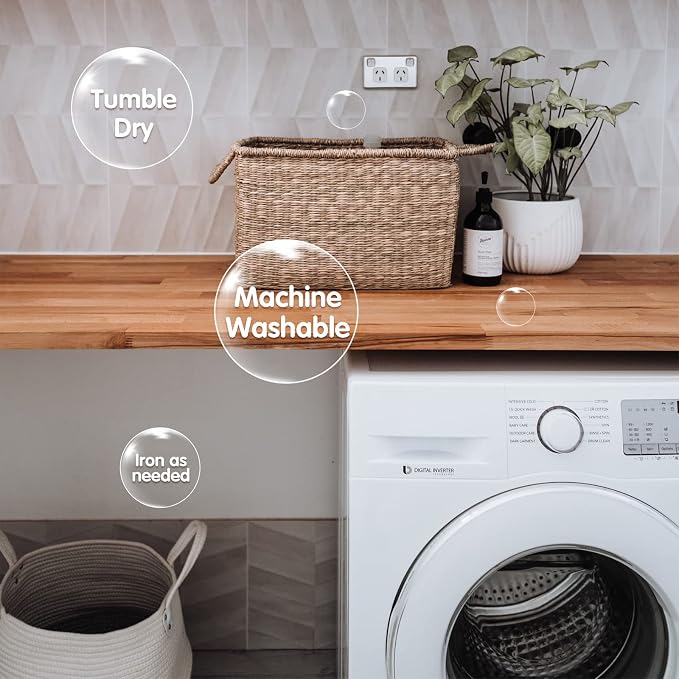 BRILLMAX 8 Pack White Tablecloths 70x120 Inch for 6-8ft Rectangle Tables | 150 GSM Polyester Fabric, Universal Fit, Water, Stain & Wrinkle Resistant Cloth Cover for Wedding Reception Banquet Party
