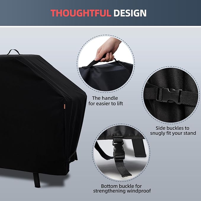Waterproof Cover for Ninja XSKUNSTAND Outdoor Stand with Two Side Tables, Grill Accessories for Ninja Woodfire Grill OG300/700/800/900 Series & Oven OO101, for Artisan Pizza Oven MO201 (Cover Only)