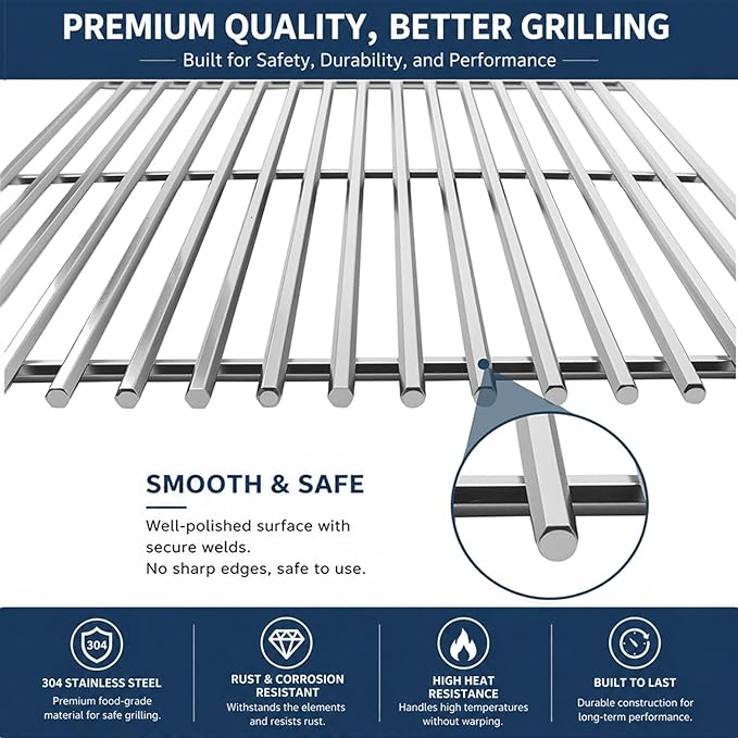 Flavorizer Bars,Heat Deflectors,Grill Burner and Grill Grid for Weber Genesis II 300/LX 300, GS4 Genesis ii E-310 ii E-315 ii E/S335 ii se-335 Grill