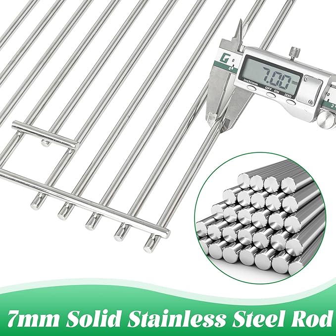 Cooking Grates for Pit Boss 1000 1100 Series Austin XL Parts Grill Grid for Traeger 34 Series Grilling Rack Wood Pellet Smoker Sportsman Replacement Stainless Steel Pitboss Accessory