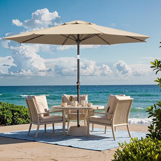 Outdoor Patio Umbrella, 8 Ribs Market Table Umbrella