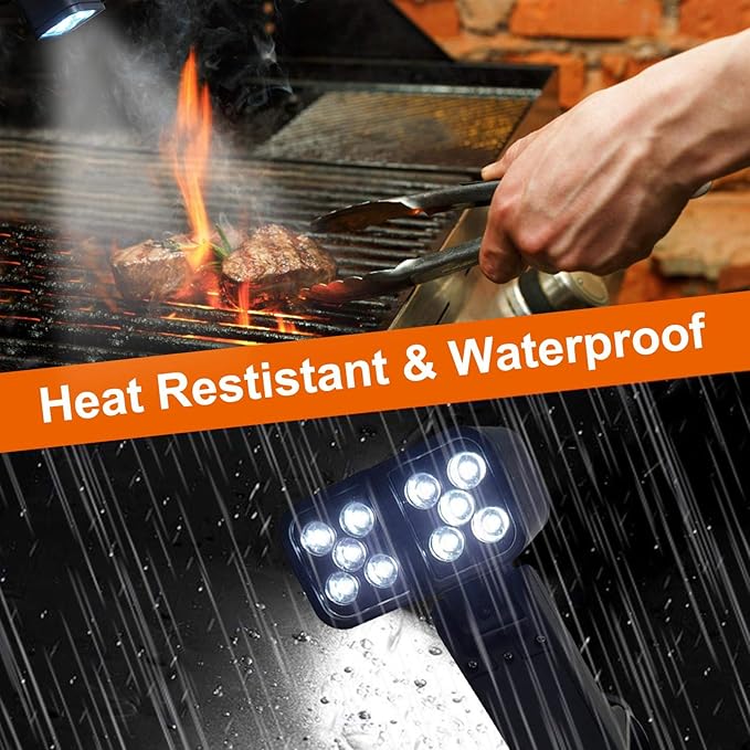 Camping Lantern Lamp Rechargeable Grill Lights for Barbecue Waterproof Super Bright Barbecue LED Lamp Heat Resistant Flexible Grilling Light for Outdoor Cooking
