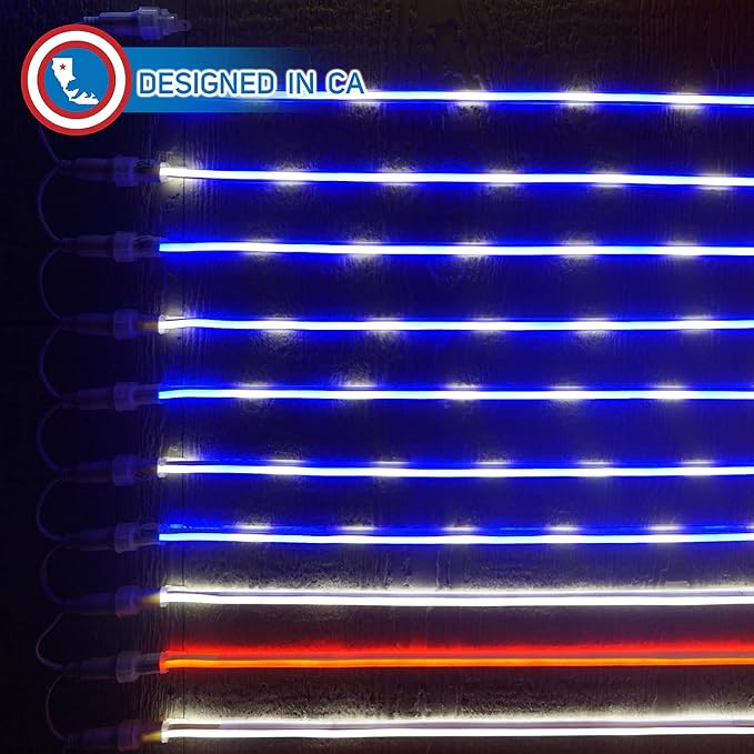 Russell Decor Patriotic USA Flag Neon Sign Lights for Wall Decor Stars and Stripes Red White Blue (5 ft x 3 ft)