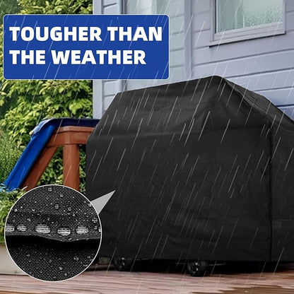 Perfect Grill Cover for Outdoor Grills Waterproof Rip-Proof Weather Resistant for Reliable Protection Griddle Cover Easy to Clean Adjustable Hem Drawstring Fade Resistant (Brown, 44)