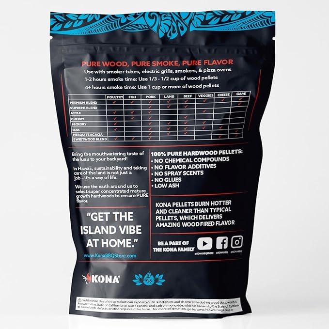 Kona Sweetwood Indoor Smoker Pellets - 2 lb Resealable Bag