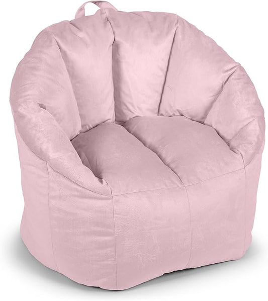 Big Joe Milano Plush Desert Rose Beanbag Chair
