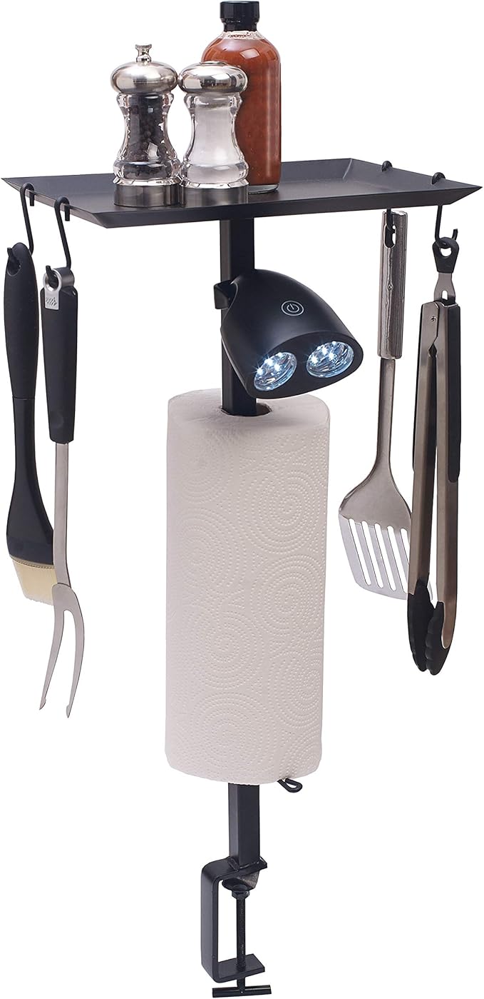 Barbeque Accessory Organizer with high Powered LED Grill Light