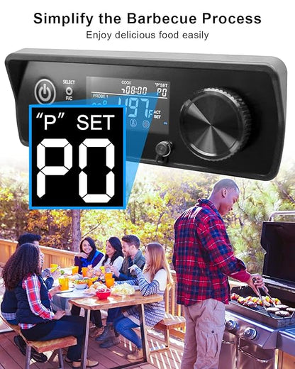 PID Control Panel Fit for Pit Boss Pro Navigator Sportsman NASCAR Wood Pellet Grill Smoker, Rectangular Digital Temperature Control Board with RTD Temperature Sensor Probe